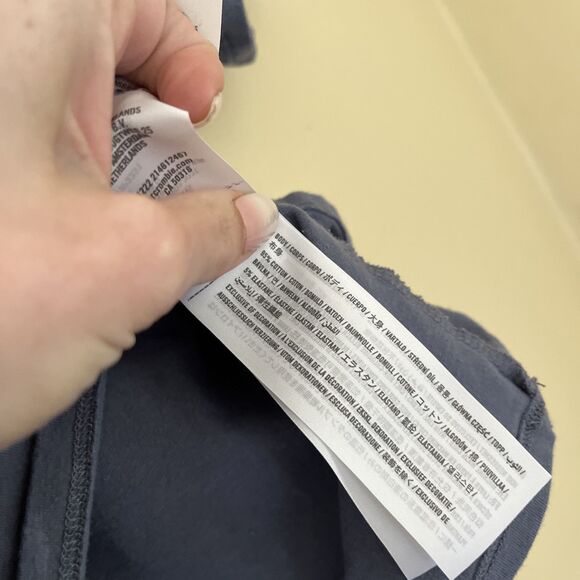 HOLLISTER Collared Buttonless Polo Cropped V Neck Academia Tee, Gray- M - Picture 4 of 5